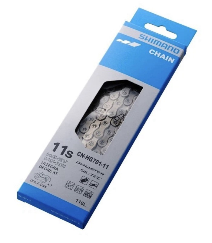 Shimano CN-HG701-11 - 11 Speed Bicycle Chain - HG-EV, X11 - XT, Ultegra - 116L