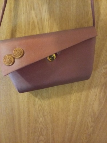 Mauve Perrywinkle Irradesent Women's Clutch Crossbody Shoulder Bag One Of A Kind - Picture 4 of 6