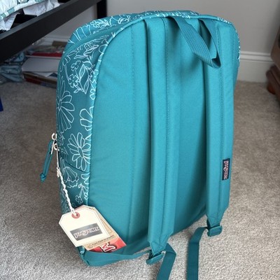 JanSport Delightful Daisies Green Floral Cross Town Plus