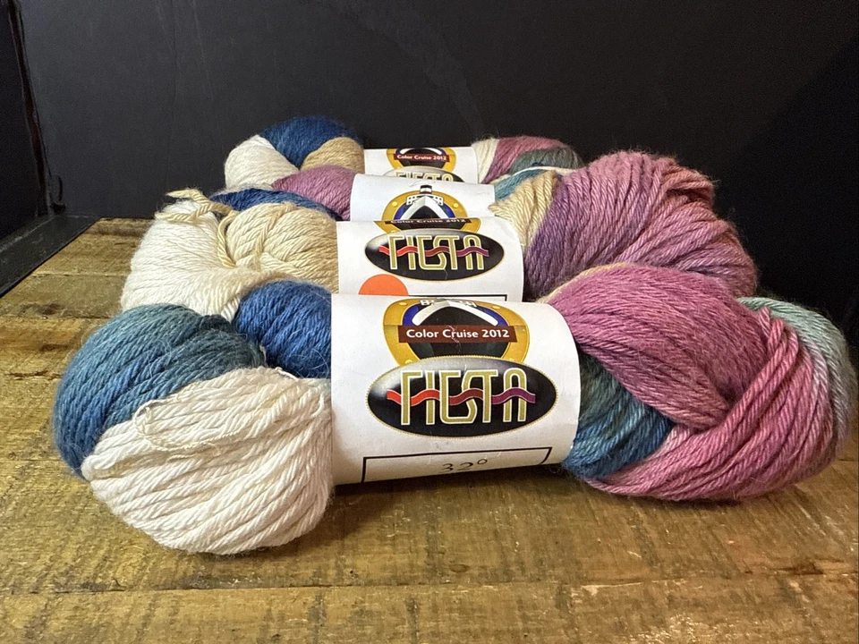 Fiesta Color Cruise 2012 Yarn Lot 4 La Serena Chile Alpaca,merino,silk 190 Yds E - Image 2 of 4