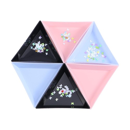 Tools Triangle Rhinestone Storage Nail Tray Display Plate Nail Gems Holder - Picture 9 of 15