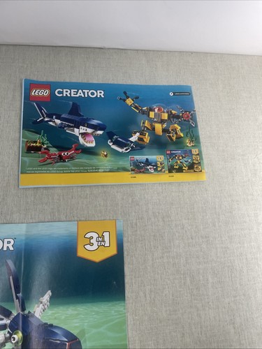 LEGO Instruction Manual Creator 31088 Deep Sea Creatures All 3 Manuals Booklet - Picture 8 of 10