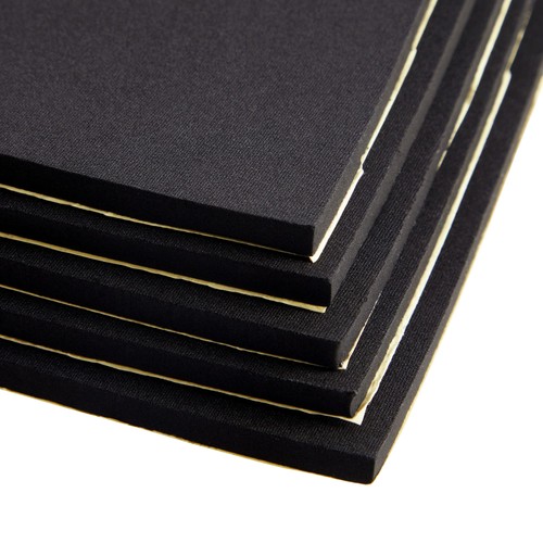 "Paquete de 10 hojas de goma de neopreno acolchado de espuma adhesiva de 1/4 de pulgada de espesor, negras, 6x6" - Imagen 10 de 10