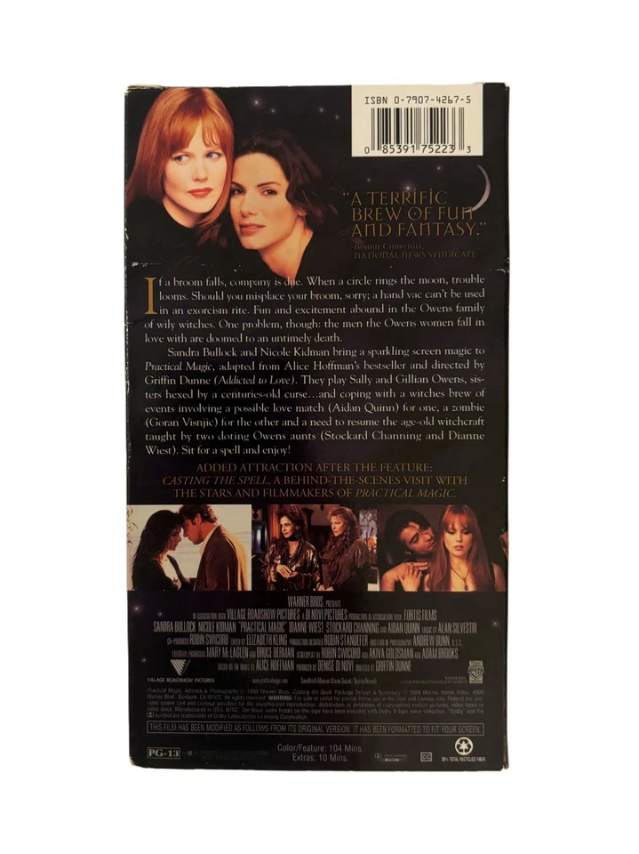 Practical Magic VHS 1999 Sandra Bullock Nicole Kidman Sealed Brand New - Image 2 of 4