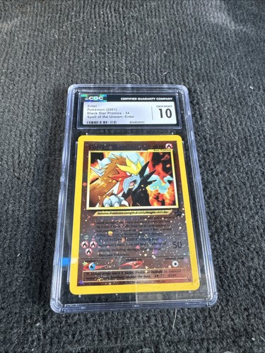 2001 Pokemon Black Star Promo Spell of the Unown Entei #34 Entei CGC 10
