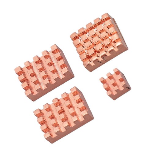 4Pcs Pure Copper Heatsinks For Raspi 5 Dissipate Heat Quickly Silent Profe IDM - Afbeelding 3 van 12