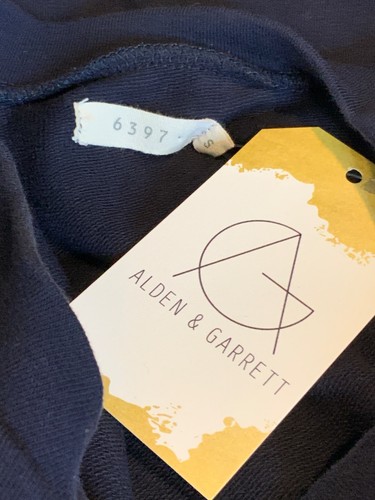 6397 Navy Blue Long Sleeve Cotton T-Shirt, Size Small - Picture 7 of 8