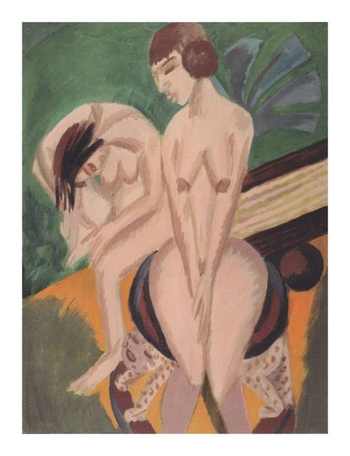 Ernst Ludwig Kirchner Two Acts in the Room : Giclée Art Print 1914 - Picture 2 of 2