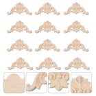 12 Pcs Natural Wood Carved Corner Applique Onlay for Door Furniture Decor