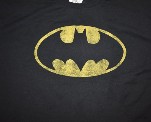 Camisa negra Batman para hombre con logotipo clásico envejecido nueva con etiquetas XL - Imagen 2 de 5