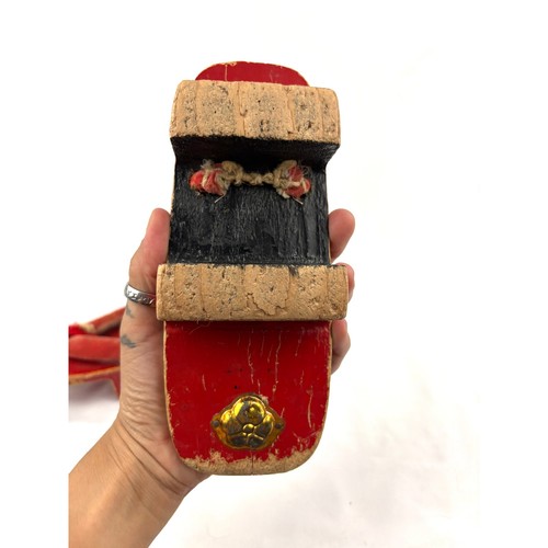 Vintage Japanese Wooden Sandals Kimono Shoes Childrens Hand Painted - Picture 5 of 16