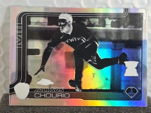 2025 Topps Chrome Jackson Chourio #262 SP Negative Refractor 