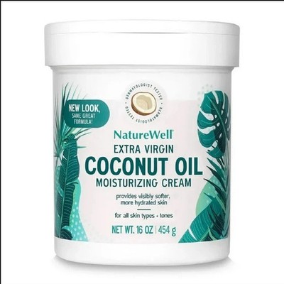 Naturewell Coconut Oil Body Cream 16oz Deep Moisture Skin Hydration