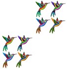 2 PCS Metall Wand Wanddekor Eisenwanddekoration Hummingbird