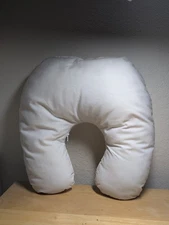 Comfort Clinic White U Shaped Travel Back Support Pillow