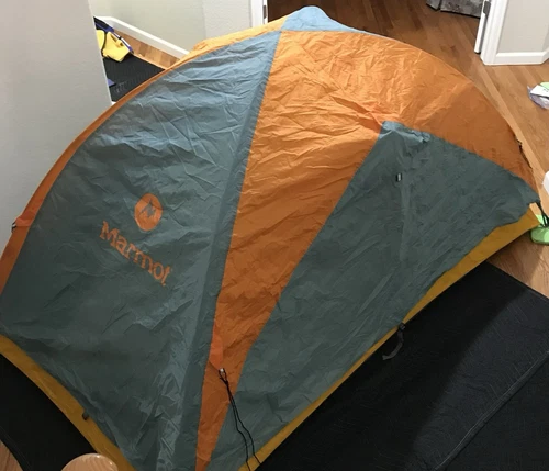 Marmot Limelight 2p Person Tent Backpack Orange Gray Camping Hiking Backpacking