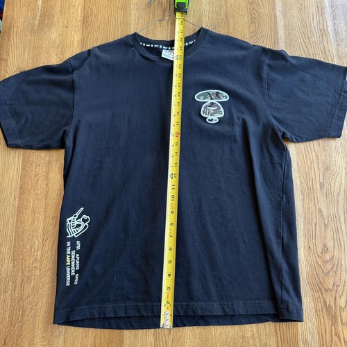 AAPE Bathing Ape Black Graphic T-Shirt with Logo Size XL - Picture 3 of 4
