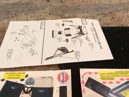 2 Rare 1960's Gulf Oil C Promo Lunar Landing Module Moon NASA Sign W Directions - Picture 5 of 10