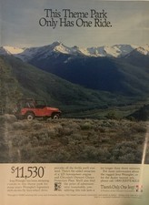 1994 Jeep Wrangler Print Ad Mountain Range This Theme Park Has One Ride Vtg 90s 1994 Jeep Wrangler Print Ad Mountain Range This Theme Park Has One Ride Vtg 90s