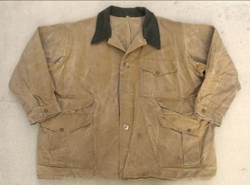Filson Upland Waxed Tin Cloth Hunting Jacket Coat Men's Sz 48 Style 66 Made USA - Picture 1 of 12
