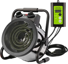 Greenhouse Heater with Digital Thermostat, Green House Heater for Plants，Electri