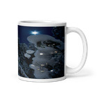 Serene Winter Wonderland Forest Dotted Lights 11oz Mug