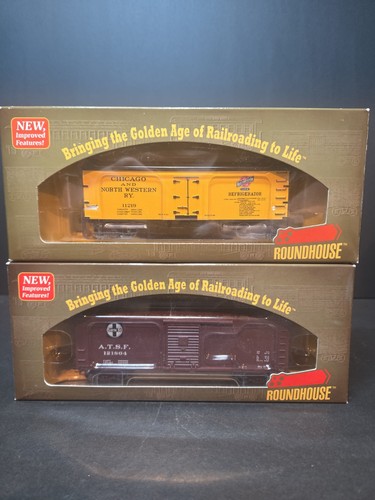 Paquete de 2 vagones de tren de carga RoundHouse escala Ho Chicago y SF ¡Ver detalles! 85472 | Condition: Used