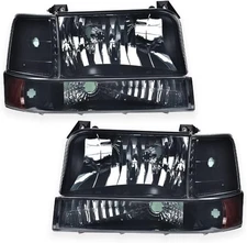 PIT66 LED Headlights w/Signal Lamps Fit 92-96 Ford F150 F250 F350 Bronco