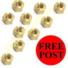 Nuts Brass BA (British Association) 6BA, 8BA, 9BA, 10BA, 12BA or 14BA - Pk of 10