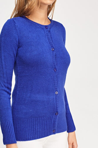 Damen Blue Motion weiche Vollarm-Cardigan vorne Knopf Rundhals 339 - Bild 5 von 7