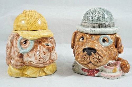 Vintage Sherlock Holmes Creamer and Watson Sugar Container Fitz & Floyd OCI 1994 - Picture 4 of 11