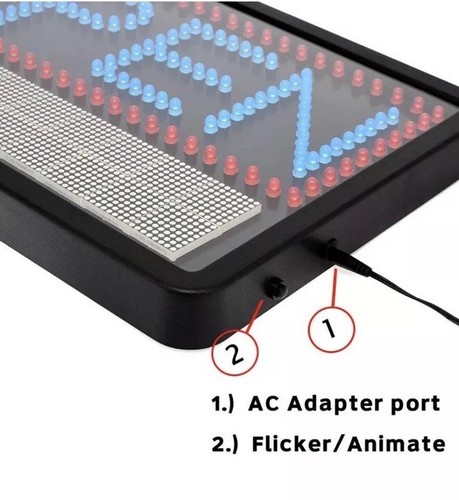 Alpine 20.5" x 12.75" LED OPEN Business Sign Programmable LED Message Black - Picture 3 of 7