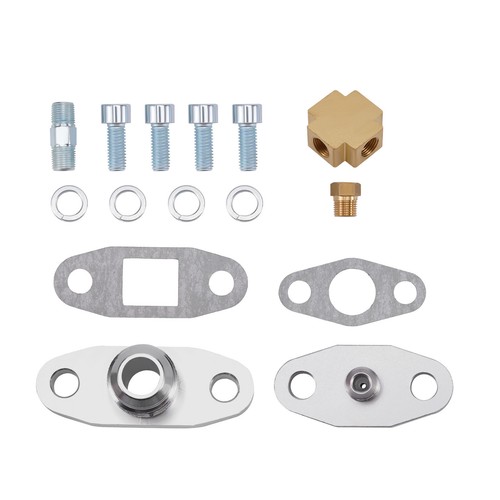 GT30 GT3037 GT3076 Turbo for 2.5L-3.0L Water Cooled + T3 T4 Oil Feed Line Kit - Bild 8 von 12