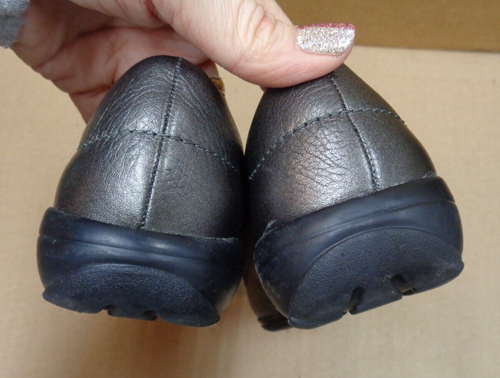 Women's EASY SPIRIT Loafers ESABIDE Leather Upper 0810 Size 6.5 / Pewter - Picture 5 of 9