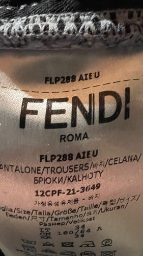FENDI Mens Blue Denim Jeans Regular Fit US Size 34/34 - Picture 12 of 12