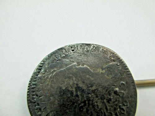 1691 Louis XIV 1/2 ECU SILVER Coin Antique Stick Pin Overtype? France 406D - Picture 8 of 12