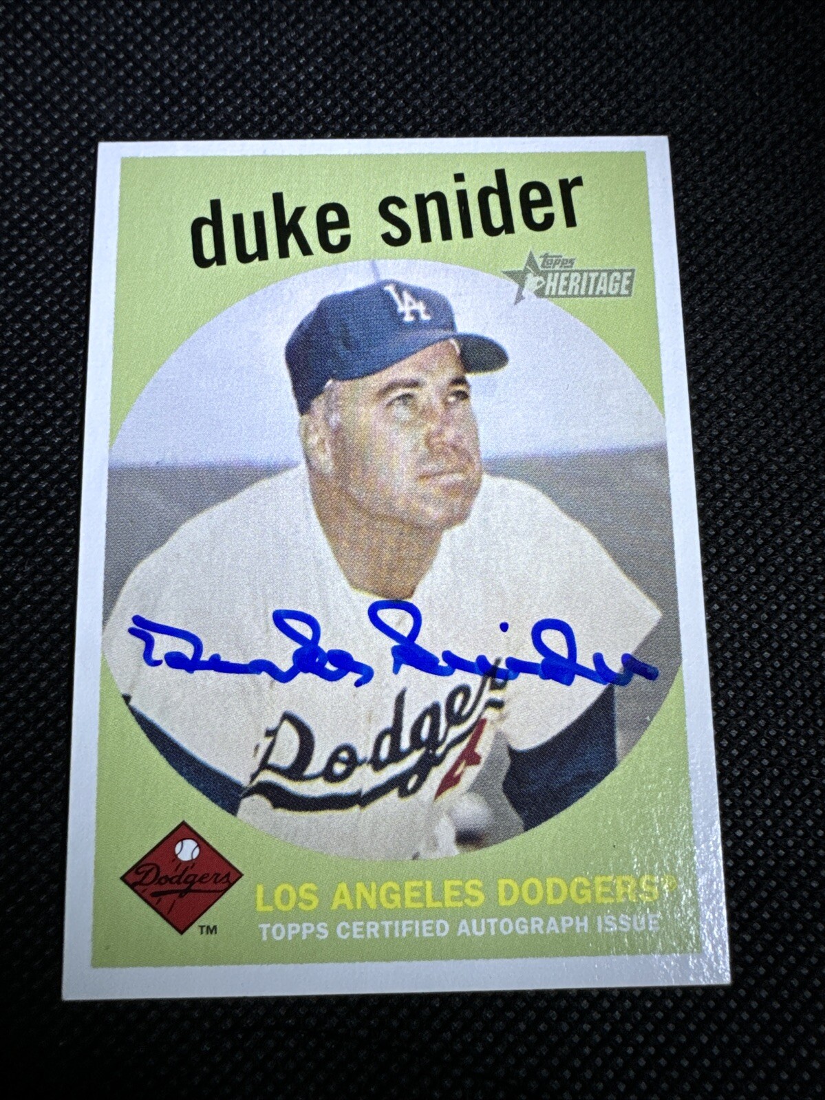 2008 Topps Heritage Real One Autograph Blue Ink #ROA-DS Duke Snider Dodgers ￼
