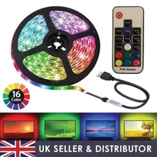 LED Light Strip 0.5M~5M RGB Color 5050 Color Changing TV Kitchen Lighting USB