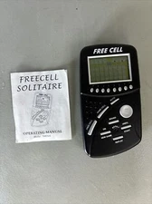 Handheld Solitaire Free Cell Excalibur Electronic Game Black Model TA8326