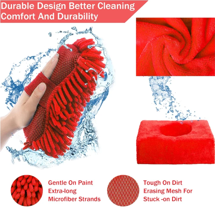 Kit De Herramientas De Limpieza De Coches Esponja Microfibra Lavado De Autos Set - Imagem 4 de 4