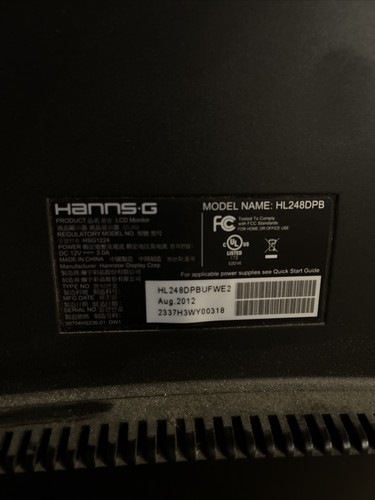 Hanns • G LCD Monitor - 26inch Model HL248DPB (1080p) - Picture 4 of 4