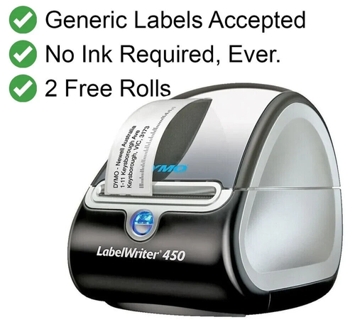 DYMO LabelWriter 450 Thermal Shipping Address Barcode Label Printer (SD0840360) - 第 1/5 張圖片