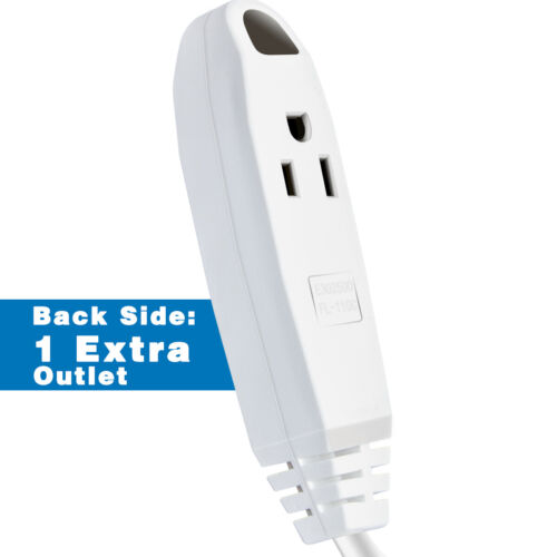 Outdoor Extension Cord 3 Outlets UL Listed 3Wire Grounded White Green 25 50 100 - Picture 4 of 36