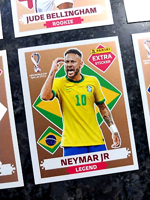 Brazil version 2022 Panini Extra Sticker World Cup Qatar - Neymar Jr. -  Bronze 