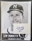 Lew Burdette Autograph Milwaukee Braves Mlb 3x5 Index Card