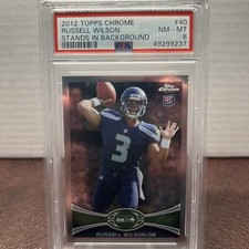 2012 Topps Chrome Russell Wilson #40 Stands In Background Rookie Card PSA 8 RC