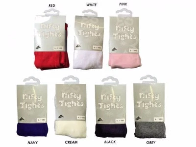 1 PAIR NIFTY BABY TIGHTS GIRLS CASUAL WEAR, COTTON BLACK GREY WHITE 0-24 Months