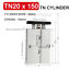 thumbnail 28  - Dual-piston Rod Double Action Pneumatic Air Pressure TN Cylinder - AU Stock