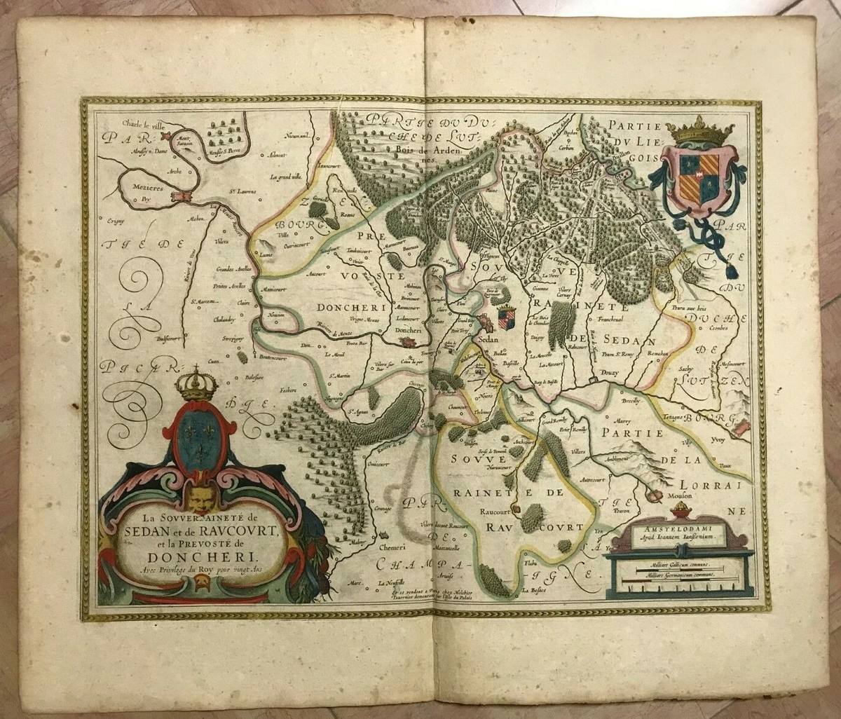 FRANCE SEDAN RAUCOURT DONCHERY 1631 JOHANNES JANSSONIUS