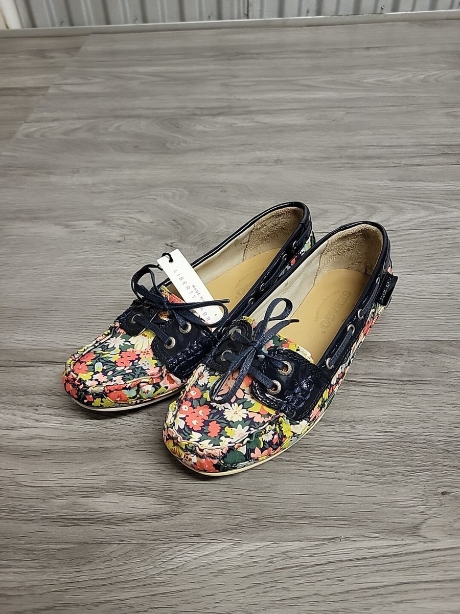 Ladies Sebago Bala Liberty Moccasins Boat Floral UK W  slip on